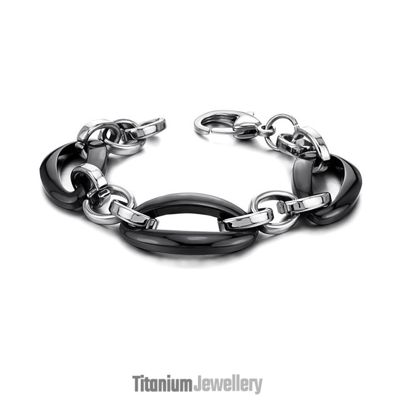 Wide Varieties Female Ellipse Tungsten Ceramic Bracelet