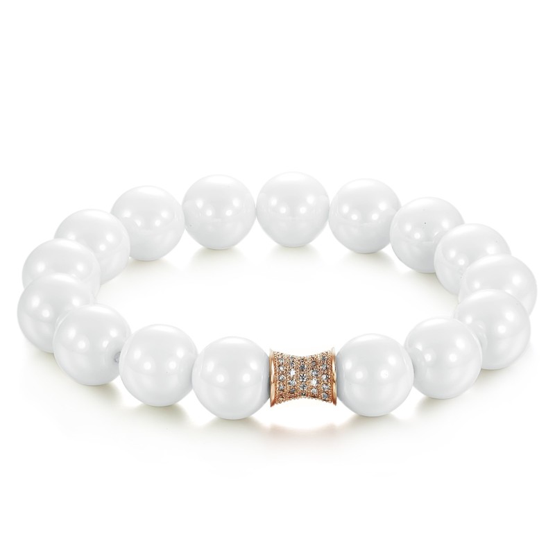 Quality And Quantity Assured White Tungsten Ceramic Bracelet
