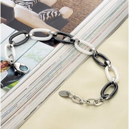 High Quality Female Black And White Tungsten Ceramic Bracelet