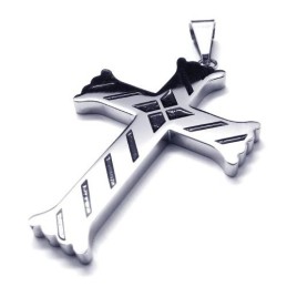 New Style Mens Cross Titanium Pendant - Free Chian