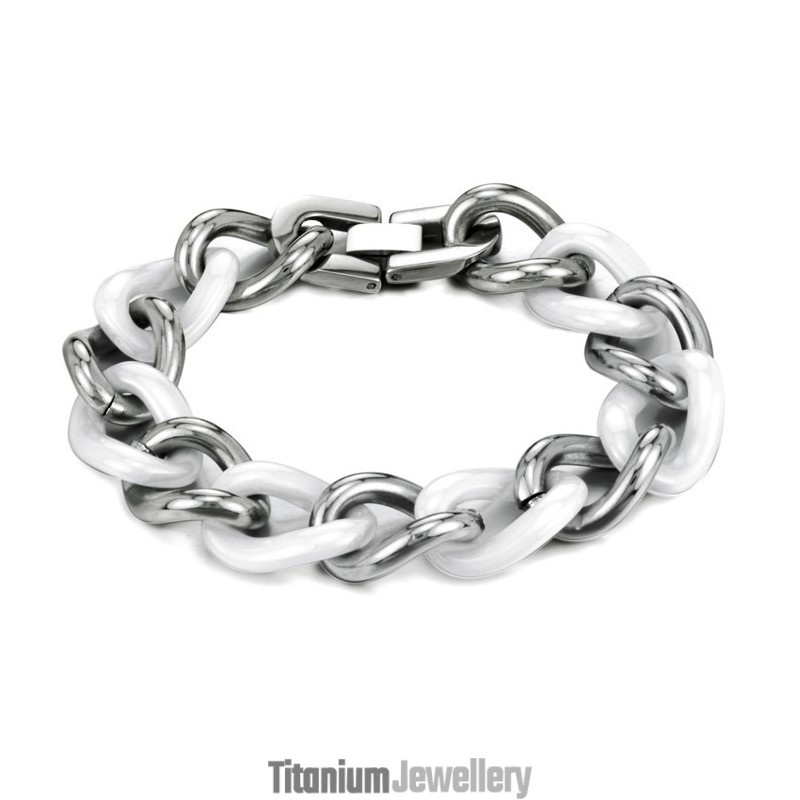 Quality And Quantity Assured White Tungsten Ceramic Bracelet