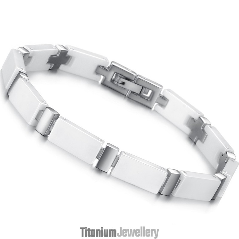 Quality And Quantity Assured White Tungsten Ceramic Bracelet