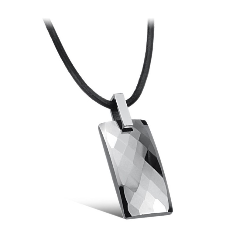 Quality And Quantity Assured Rhombus Tungsten Ceramic Necklace Quality And Quantity Assured Rhombus Tungsten Ceramic Necklace