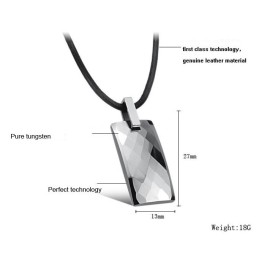 Quality And Quantity Assured Rhombus Tungsten Ceramic Necklace