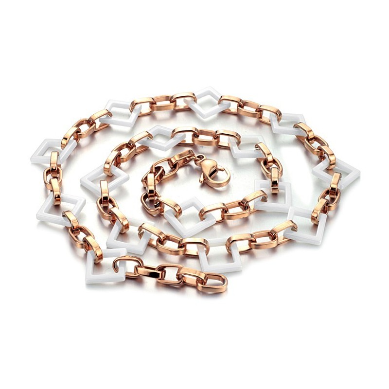 The Queen Of Quality Square Shape Tungsten Ceramic Necklace The Queen Of Quality Square Shape Tungsten Ceramic Necklace