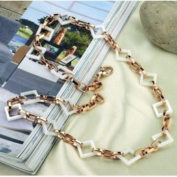 The Queen Of Quality Square Shape Tungsten Ceramic Necklace