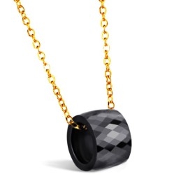 To Enjoy High Reputation At Home And Abroad Female Black Tungsten Ceramic Necklace