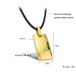 Well-Known For Its Fine Quality Rhombus Tungsten Ceramic Necklace