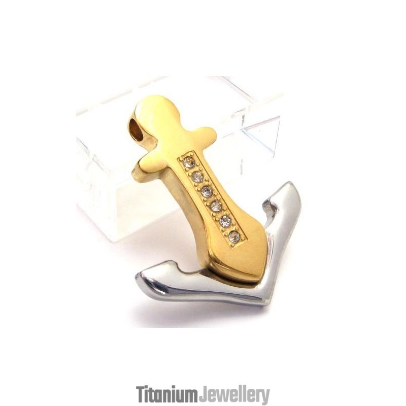 Anchor Titanium Pendant - Free Chian Anchor Titanium Pendant - Free Chian
