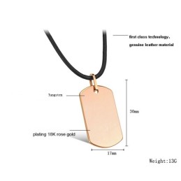 Complete In Specifications Female Square Shape Tungsten Ceramic Necklace
