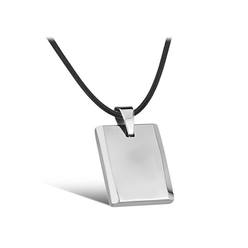 High Quality Male Cube Tungsten Ceramic Necklace High Quality Male Cube Tungsten Ceramic Necklace