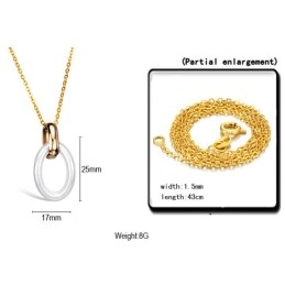 Stable Quality Female Tungsten Ceramic Necklace