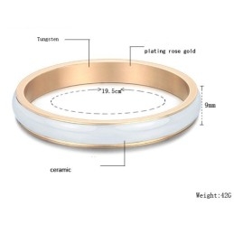 Wide Varieties White Tungsten Ceramic Bangle