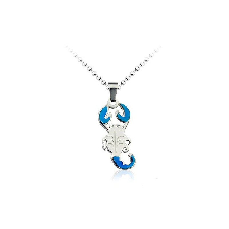 Blue Mens Scorpion-Like Fashion Titanium Pendant - Free Chain Blue Mens Scorpion-Like Fashion Titanium Pendant - Free Chain