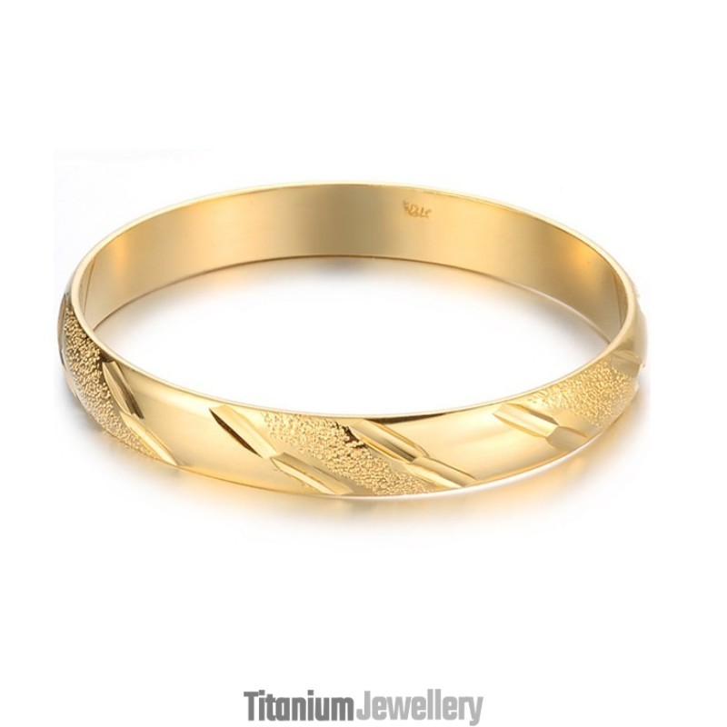 Wide Varieties Female 18K Gold-Plated Bangle Wide Varieties Female 18K Gold-Plated Bangle