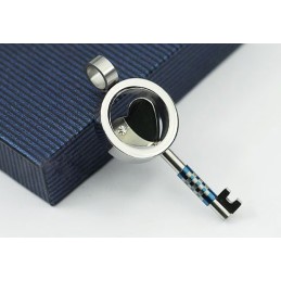 Fashion Mens Key-Shaped Titanium Pendant - Free Chain