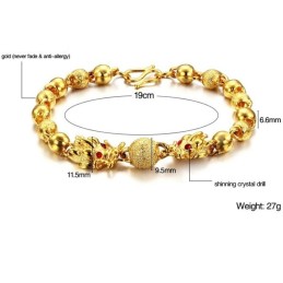Quality And Quantity Assured Dragon Shape 18K Gold-Plated Bracelet