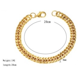 Stable Quality Male 18K Gold-Plated Bracelet