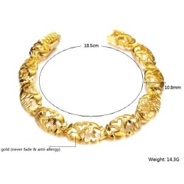 Reliable Reputation Female Sweetheart 18K Gold-Plated Bracelet