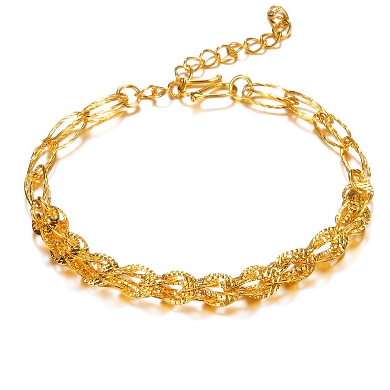 Quality And Quantity Assured Female 18K Gold-Plated Bracelet