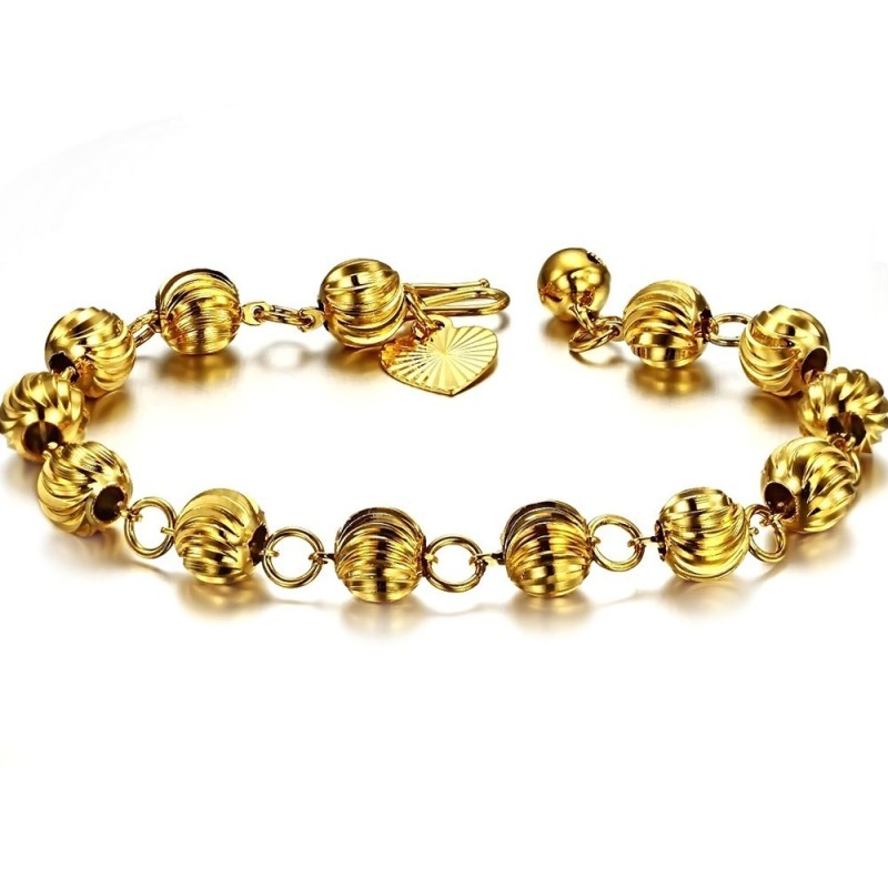 The Queen Of Quality Female Ball Shape 18K Gold-Plated Bracelet The Queen Of Quality Female Ball Shape 18K Gold-Plated Bracelet