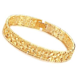 World-Wide Renown Male Star Pattern 18K Gold-Plated Bracelet