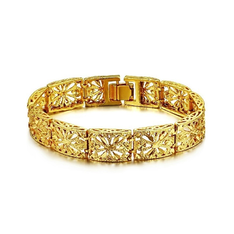 Quality And Quantity Assured Female Hollow 18K Gold-Plated Bracelet