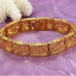 Quality And Quantity Assured Female Hollow 18K Gold-Plated Bracelet