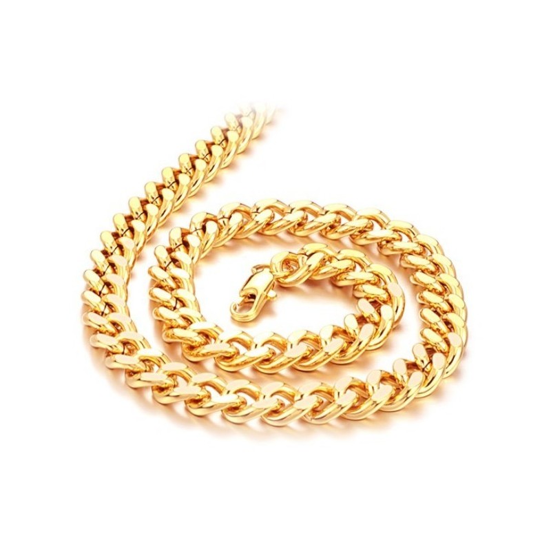 High Quality Male Twist Shape 18K Gold-Plated Necklace High Quality Male Twist Shape 18K Gold-Plated Necklace