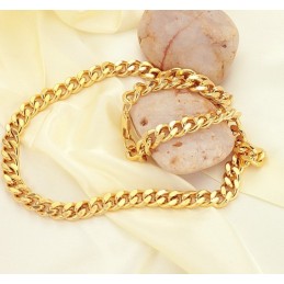 High Quality Male Twist Shape 18K Gold-Plated Necklace