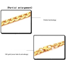 Durable In Use Male Twisted Slices 18K Gold-Plated Necklace