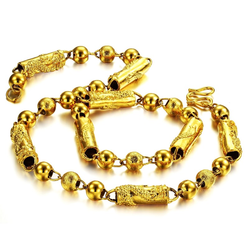 High Quality Male Dragon Pattern 18K Gold-Plated Necklace High Quality Male Dragon Pattern 18K Gold-Plated Necklace