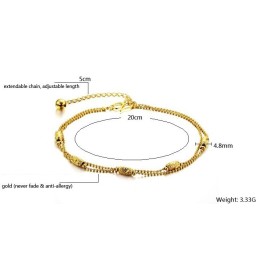 Complete In Specifications Female 18K Gold-Plated Anklet