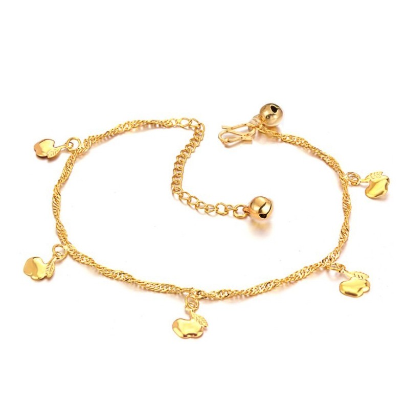 High Quality Female Apple Shape 18K Gold-Plated Anklet High Quality Female Apple Shape 18K Gold-Plated Anklet
