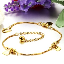 Quality And Quantity Assured Female Sweetheart 18K Gold-Plated Anklet