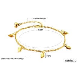 Complete In Specifications Female 18K Gold-Plated Anklet