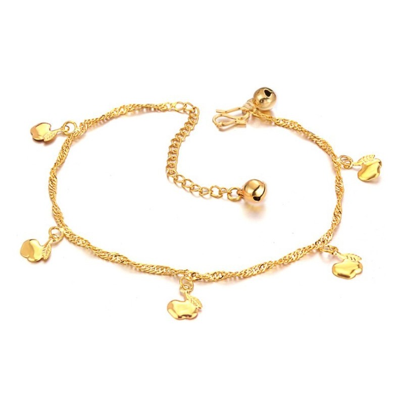 Easy To Use Female Apple Shape 18K Gold-Plated Anklet Easy To Use Female Apple Shape 18K Gold-Plated Anklet