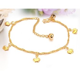 Easy To Use Female Apple Shape 18K Gold-Plated Anklet