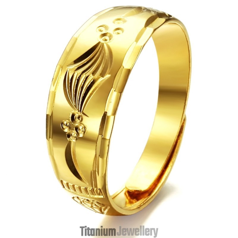 Reliable Reputation Female Concise 18K Gold-Plated Ring