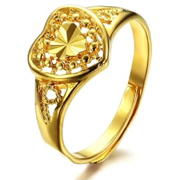 Well-Known For Its Fine Quality Female Sweetheart 18K Gold-Plated Ring
