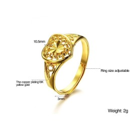 Well-Known For Its Fine Quality Female Sweetheart 18K Gold-Plated Ring