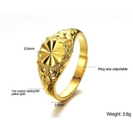 Quality And Quantity Assured Female Classic 18K Gold-Plated Ring