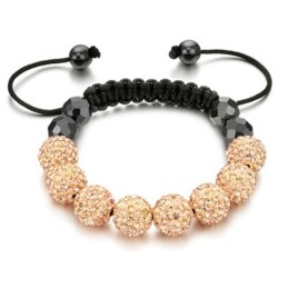 Dependable Performance Female Ball Shape Crystal Bracelet