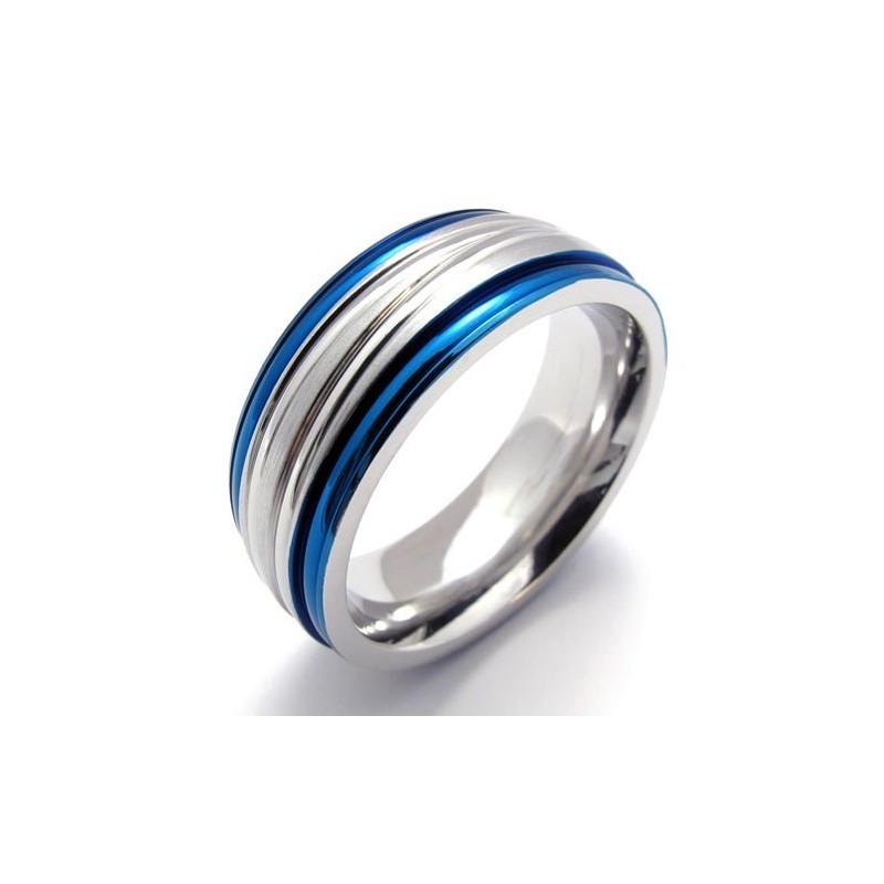 Fashion Blue Titanium Ring Fashion Blue Titanium Ring