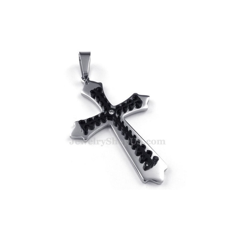 Black Titanium Cross Pendant Necklace (Free Chain) Black Titanium Cross Pendant Necklace (Free Chain)