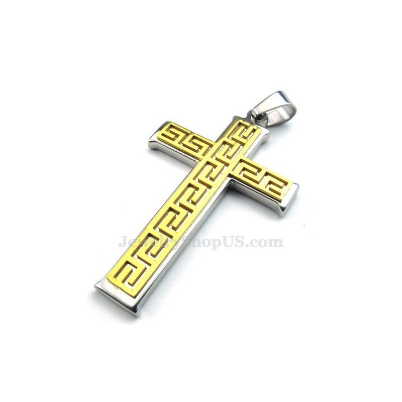 Mens Fashion Titanium Cross Pendant Necklace (Free Chain) Mens Fashion Titanium Cross Pendant Necklace (Free Chain)