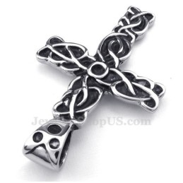 Mens Beautiful Titanium Cross Pendant Necklace (Free Chain)