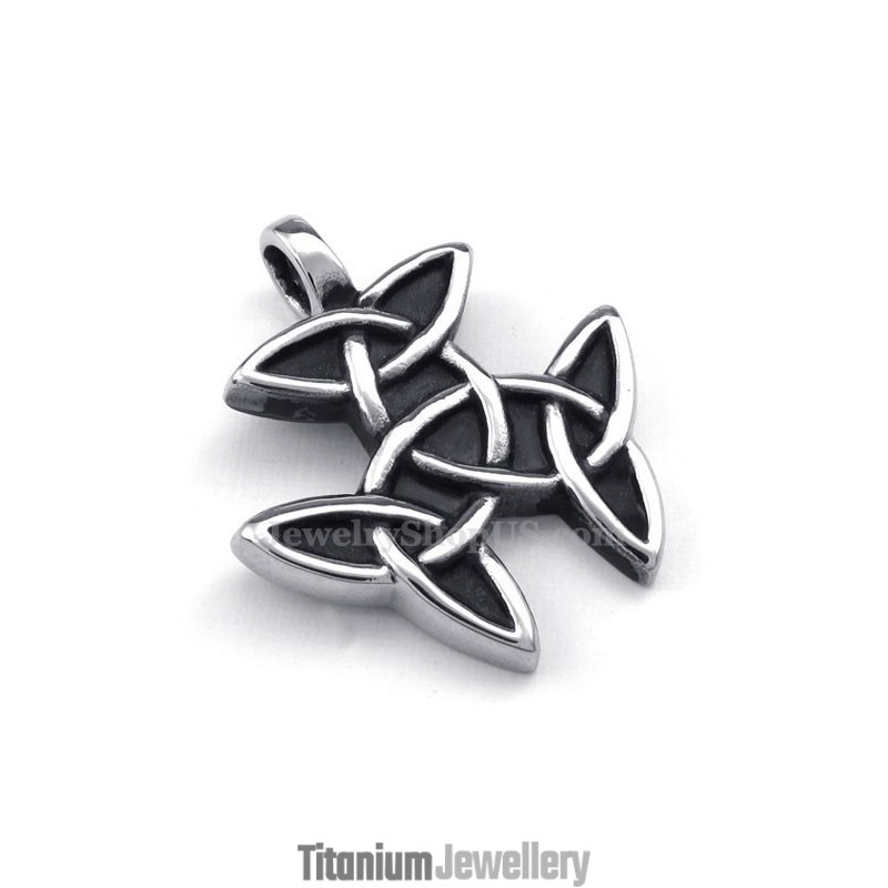 Titanium Celtic Knot Pendant Necklace (Free Chain) Titanium Celtic Knot Pendant Necklace (Free Chain)