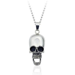 New Style Mens Human Skull Titanium Pendant - Free Chain