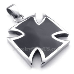 Simple Titanium Cross Pendant Necklace (Free Chain)